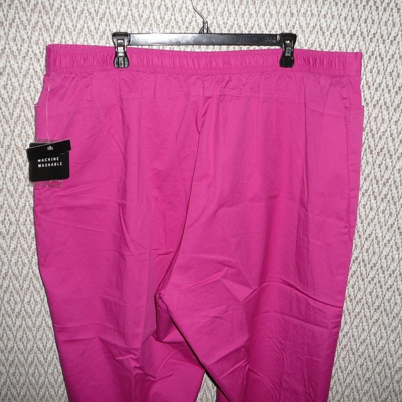 NWT Sag Harbor Capri Cropped Pants Pink Plus size 3X, 24W with Pockets - Picture 7 of 10